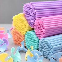 10/20/30pcs 32cm Latex Balloon Stick Multicolor Plastic Macaron Balloon Holder Cups for Wedding Birthday Party Decor Accessories