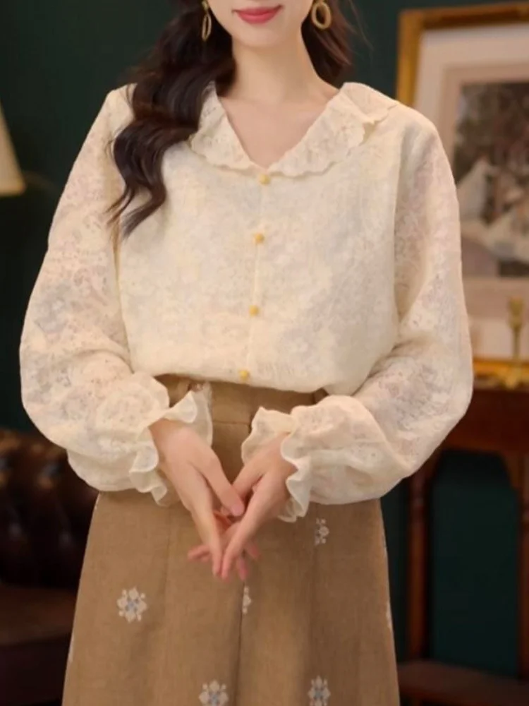 

Faionable Long Sve irt Women's Ele Early Autumn New Sle Slimming Top Casual Loose Fit Breathable Comfortable