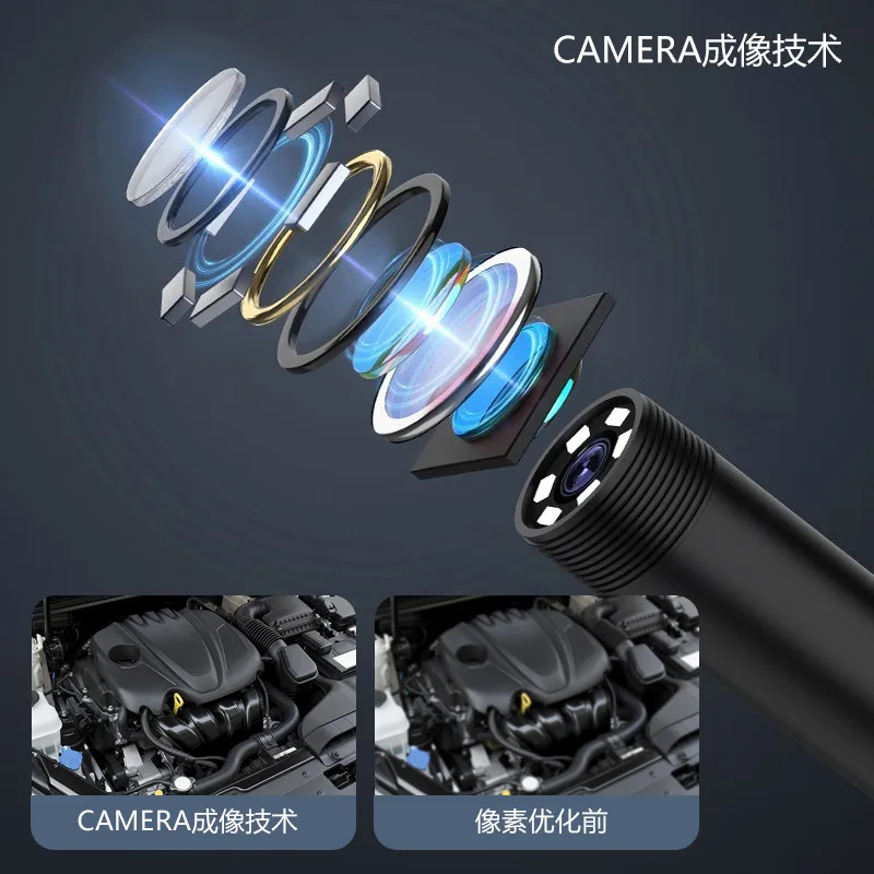 500W HD Camera Endoscope for Android & iPhone | Waterproof, Direct Connect, Industrial Grade, 3-in-1 Inspection Tool (Model: 500