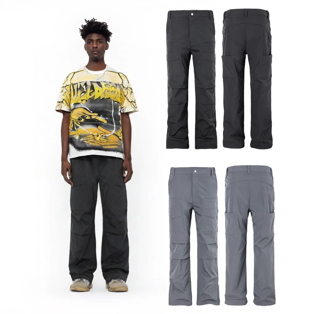 

New Streetwear Tactical Pants Men's Hiphop High Street Style Brand Clothes Pocket Functional Casual Pant Retro Baggy Cargo Pants