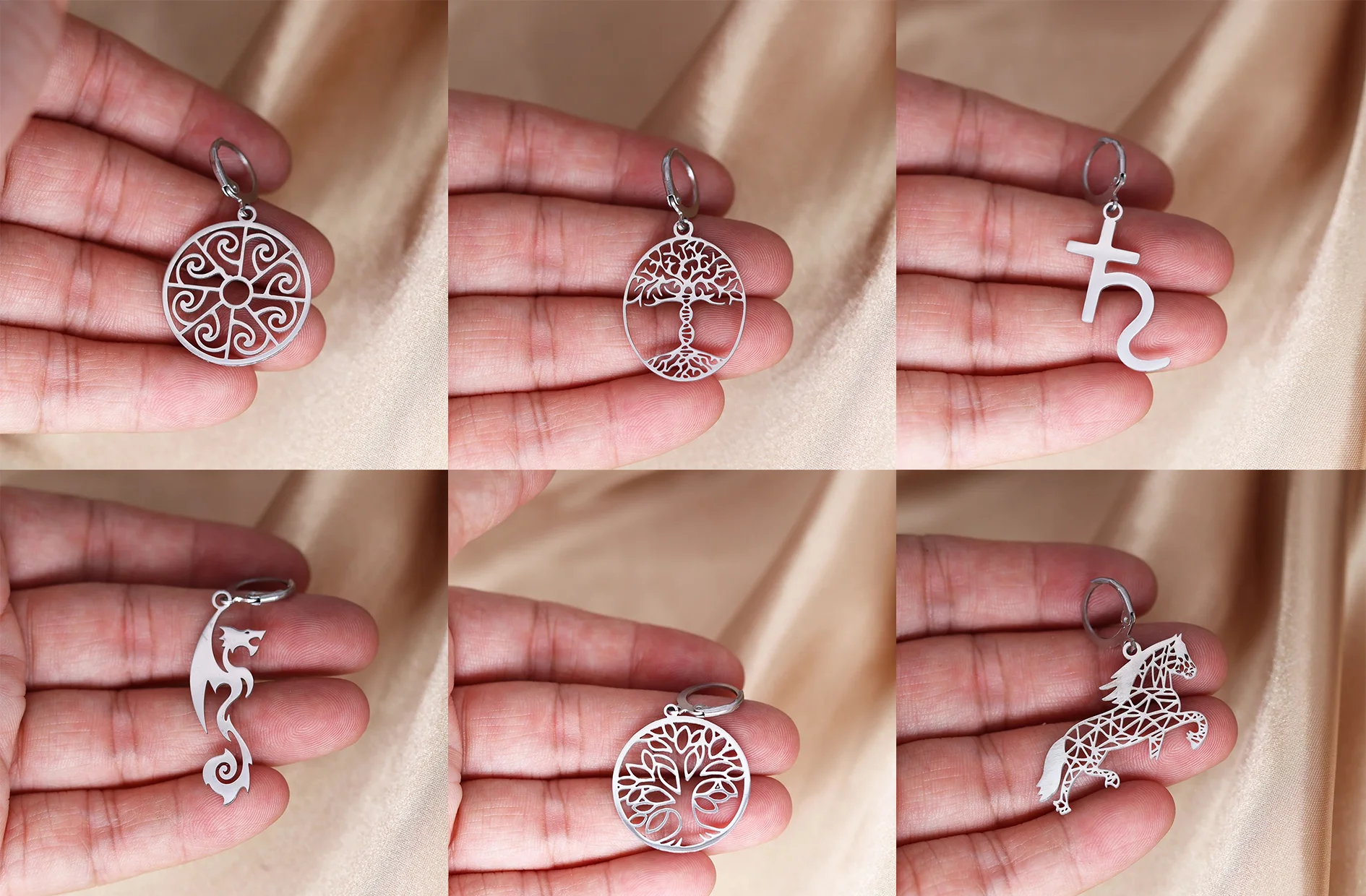 Todorova-pendientes de aro de árbol de la vida de acero inoxidable, aretes vikingos para mujeres y niñas, regalo de boda para fiesta a la moda