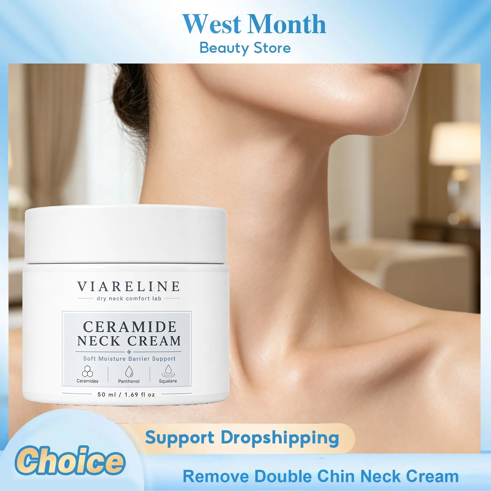 Neck Cream Anti-Aging Eliminate Neck Fine Lines Remove Double Chin Firming Lifting Tightening Nourishing Rejuvenation Neck Care