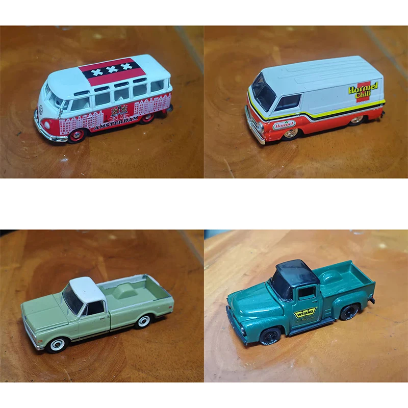 

Greenlight M2 1:64 Camaro Mustang Challenger Van have Flawed Alloy Car Model Collect Ornaments No box