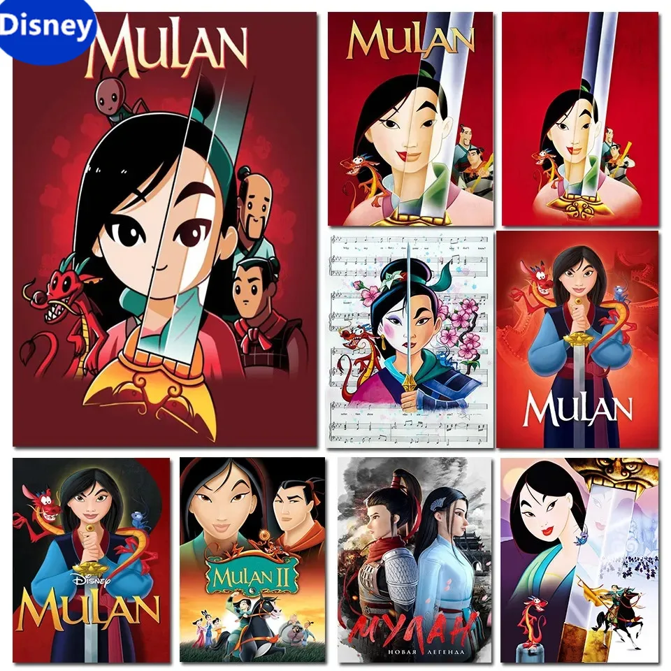 Puzzle de dessin animé Disney Mulan pour enfants, jeu de puzzle, décoration de vacances, cadeau pour fille, 1000 pièces