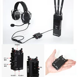 Universal all metal CNC refined version multifunctional MPU5 DUAL PTT walkie talkie wireless PTT tactical headphone dual channel