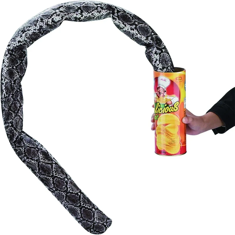 Funny Potato Chip Snake Can Jump Spring Snake Toy Gift April Fool Day Halloween Party Decoration Jokes Trick Joke Prop Gifts