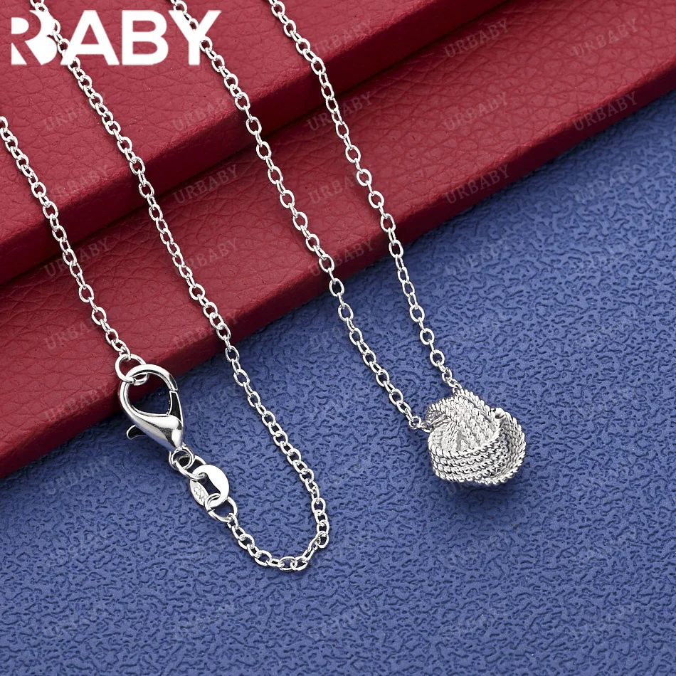 

URBABY 40-75cm 925 Sterling Silver Pendant Necklace Charm Trend Birthday Gifts Fashion Party Fine Jewelry
