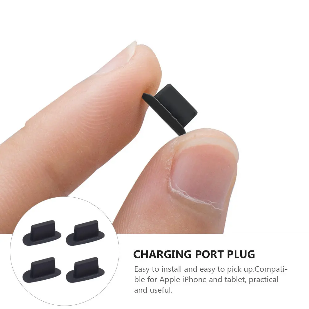 50Pcs Silicone Phone Charging Port Dustproof Stopper Plug Elastic Durable Cover Protector for Tablet Phone Charger Port