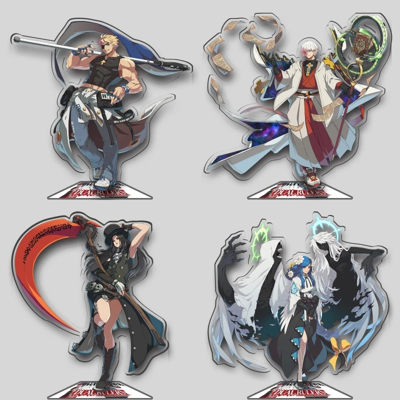 Anime Guilty Equip HD Figure Bridget Baiken Faust Acrylic Stand Happy Chaos Character Model Desk Decor Fans Gifts 15cm