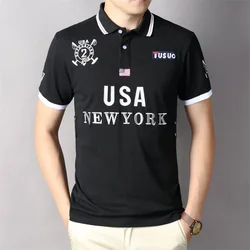 男性用刺poloポロシャツ,半袖,カジュアル,通気性,綿100%,ラージサイズS-6XL,高品質,夏