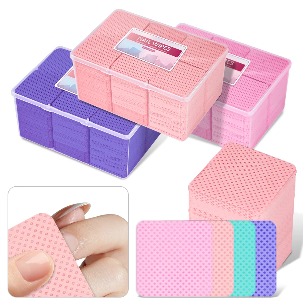 

1080PCS Nail Cleaning Wipes Manicure Supplies Non Woven Nail Pads for Nails Polish Remover Pads Lint-Free Nail Wipes