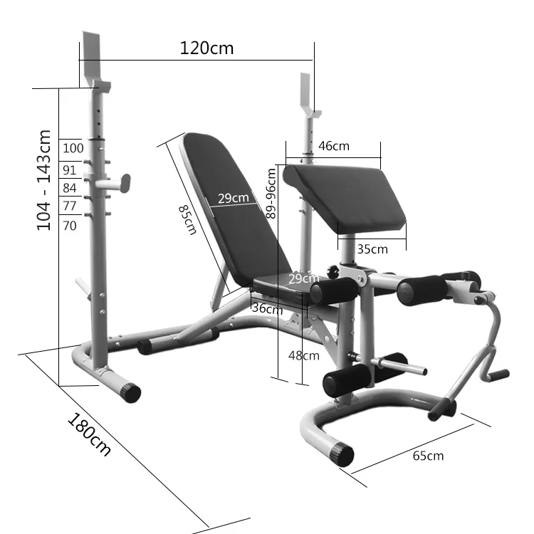 Factory Direct Wholesale Adjustable Metal Bed Press New Fitness Equipment Weight Stool Fitness Products