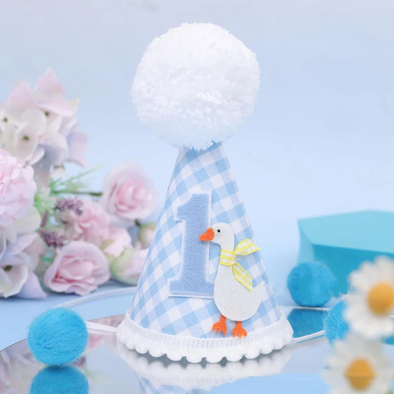 New Goose Birthday Hat Mini Headgear For Kids Adults Number Crown Cone Cap Baby Boy Girl Birthday Party Decoration Hats