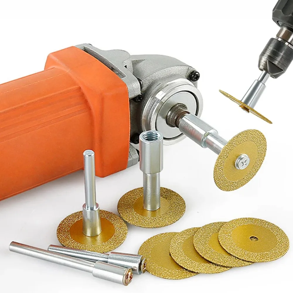 Lâmina de serra diamantada de 40mm para esmerilhadeira angular, adaptador de haste para furadeira elétrica, ferramentas de corte para cerâmica e pedra.