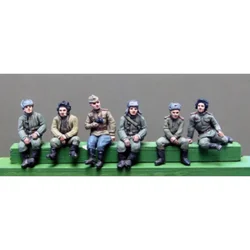 1/72 Scale Diecast Resin Figure Model Kit   Tank Soldier Sitting Miniatures GK Unassembled and Unpainted DIY Toys