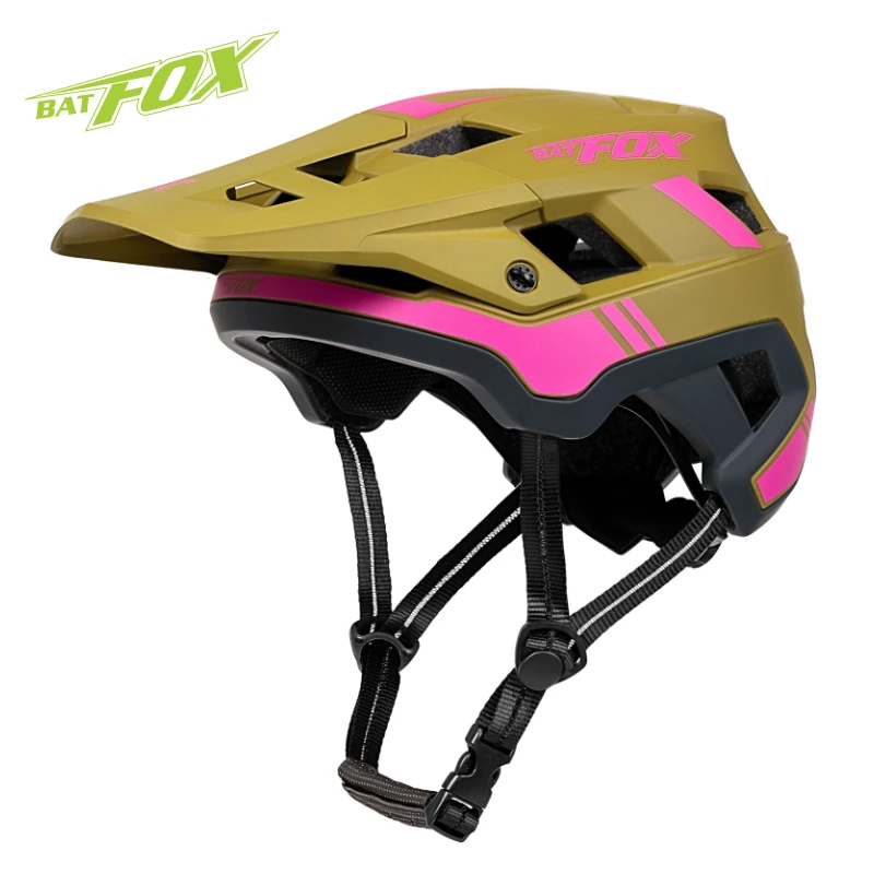 BATFOX Helm Fahrrad MTB Mountainbike leichte integrierte Form Erwachsene Fahrradhelm Downhill Männer und Frauen Fahrradausrüstung