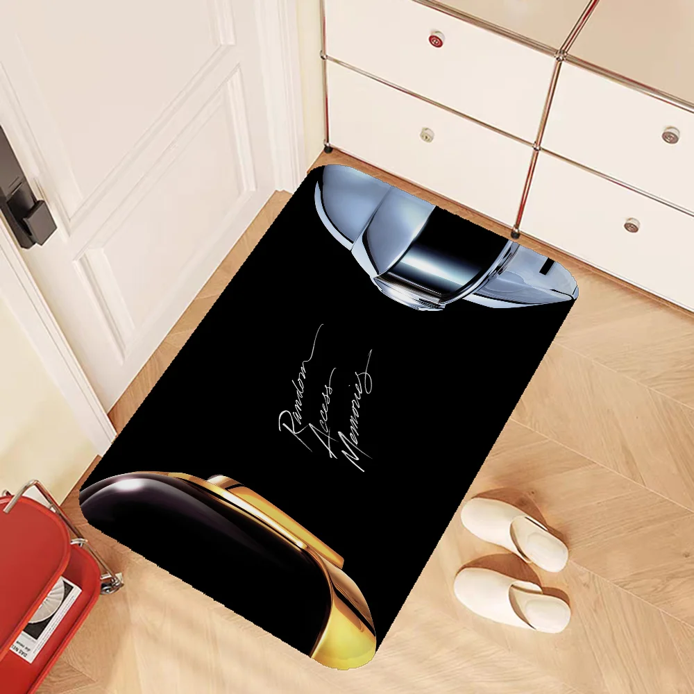 Daft Punk Rock Band Hallway Carpet Non-Slip Laundry Room Mat Laundry Decor Balcony Child Living Room Bedside Area Rugs