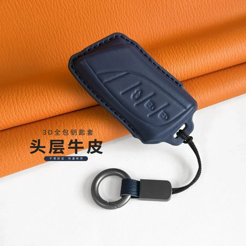 for Lexus ES200 RX350H NX UX260H Leather Car Key Case Cover with Key Ring