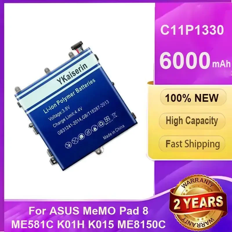 

C11P1330 YKaiserin Battery for ASUS MeMO Pad 8 Pad8 ME581C K01H K015 ME8150C ME581CL 6000mAh High Capacity + Tools