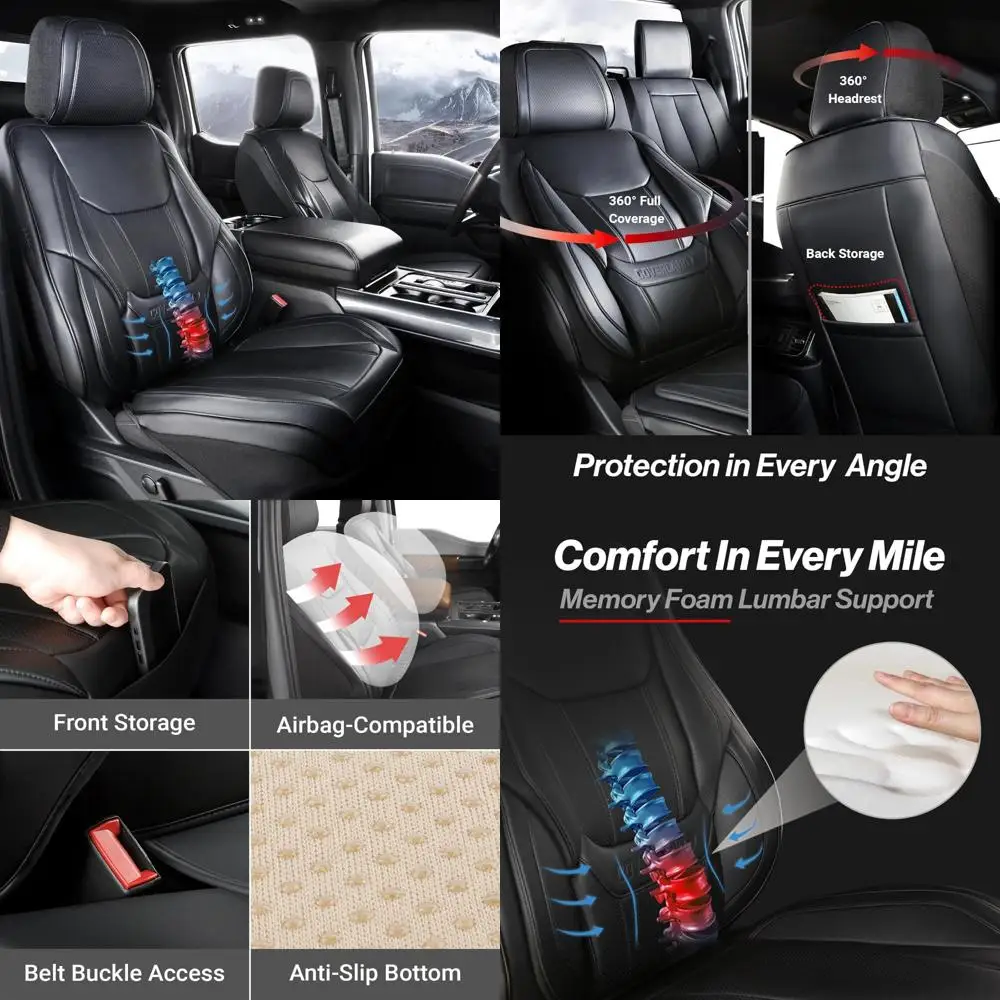 

Чехлы на автомобильные сиденья Coverland на 2014-2024 годы, все кабины, защита переднего сиденья грузовика, водостойкая кожа, память