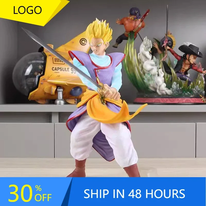 

Dragon Ball Son Gohan Figure Pvc 31cm GK Magic Modification Sword Model Animation Desktop Ornament Decoration Children Toys