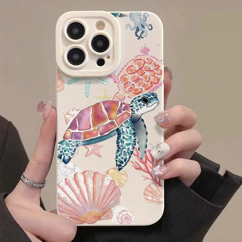 حافظة لهاتف آيفون 11 12 13 14 15 16 Pro Max XS X XR 7 8 Plus 16E غطاء من البولي يوريثان الحراري المقاوم للصدمات