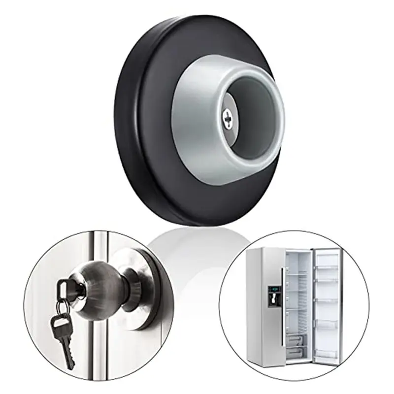 AB11-Concave Door Stopper Stop Wall Mount Flush Bumper Stainless Steel Wall Door Bumper Protector