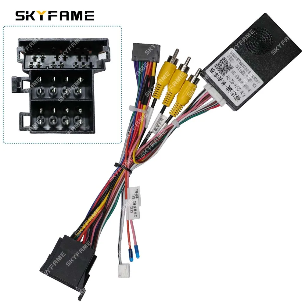 

SKYFAME Car 16pin Wiring Harness Adapter Canbus Box Decoder Android Radio Power Cable For CHANA Changan CS35/CS55/CS75/CS15