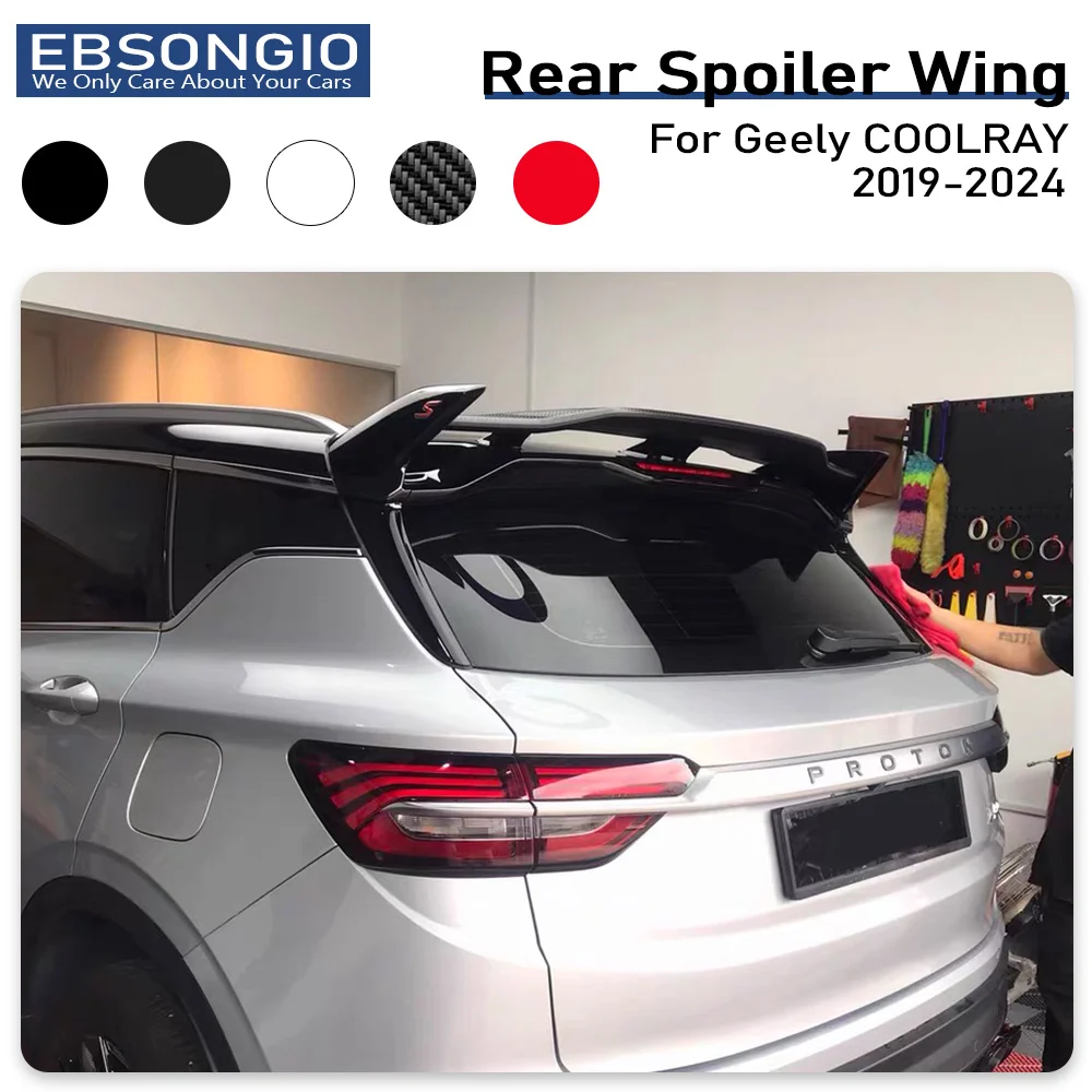 Body Kit Tail Wing Spoiler with S Mark for Geely COOLRAY X50 2019-2024 Sport Style Top Wing Spoiler Auto Accessories