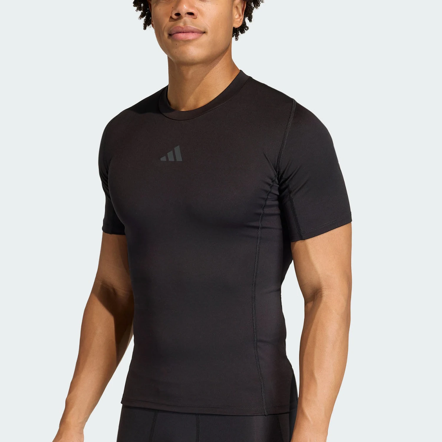 Adidas genuine summer men's minimalist sports tight fitting round neck fitness T-shirt KB3117
