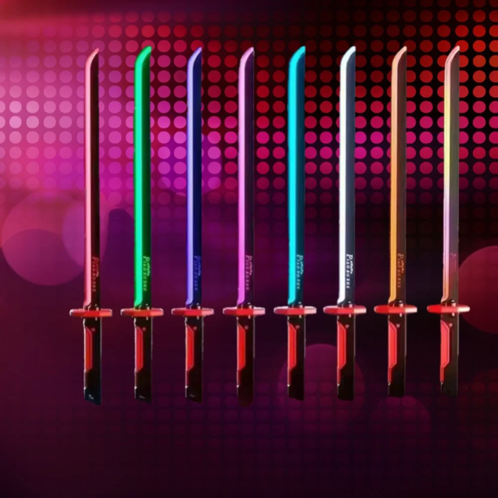 

Colorful Streamer Glowing With Spark & Effect Light Kids Adult Cosplay Katana Sword Prop Toys