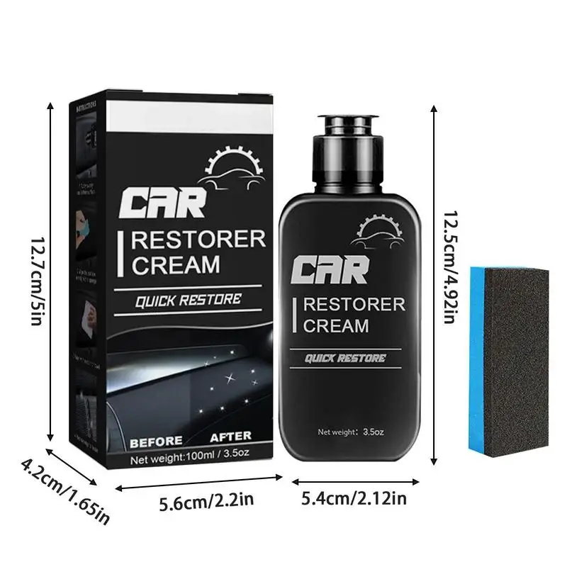 Car Restoring Liquid Car Interior Cleaning Accessories Renovator Auto Retreading Agent Wax Restorer Cream Car Maintenance Clean