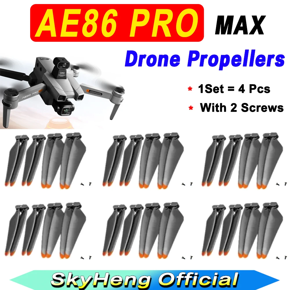 4 szt. AE86 ProMax + śmigła do dronów AE86 wiosła zapasowe do AE86 ProMax 8k antena bezszczotkowa akcesoria do dronów części