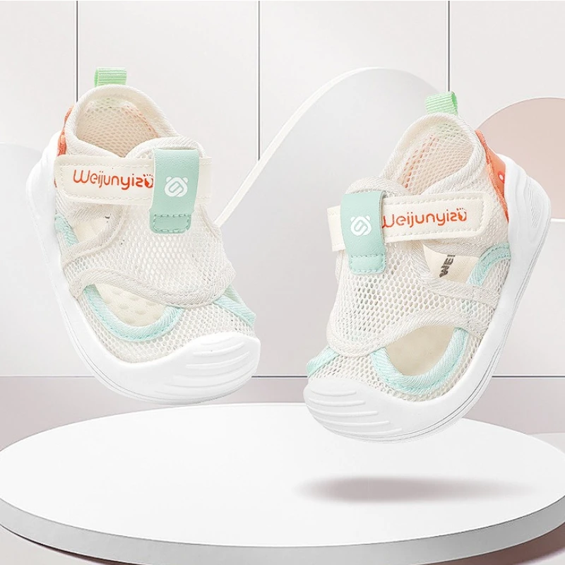 

Baby Walking Shoe 2025 Summer New Baby Soft Soled Board Shoe Casual Child Anti Slip Breatha Walking Shoe Child Mesh Sandals