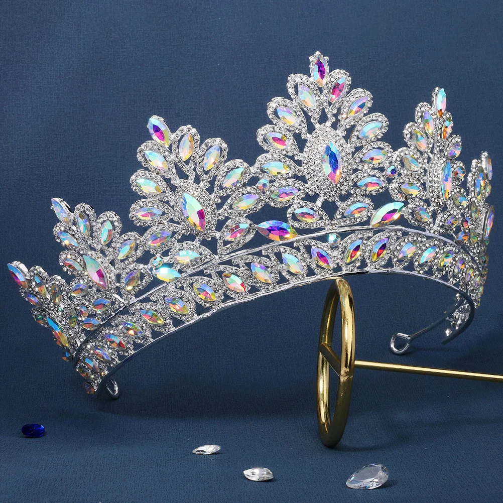 

Elegant Rhinestone Alloy Headdress Handmade Bridal Hair Decor Wedding Party Prom Gift Accessories Shiny Costume Headpiece