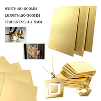 1pcs Brass Metal Sheet , 0.1-8mm Thick for Machining & Craft, Customizable CNC Model DIY Material, Brass Plate