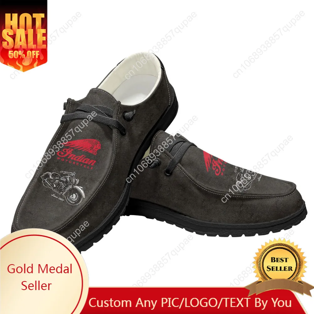 I-Indian Vintage Casual Shoes Flat Shoe Motorcycle Breathable Casual Indoor Outdoor Lightweight Footwear Couple Custom Made Shoe