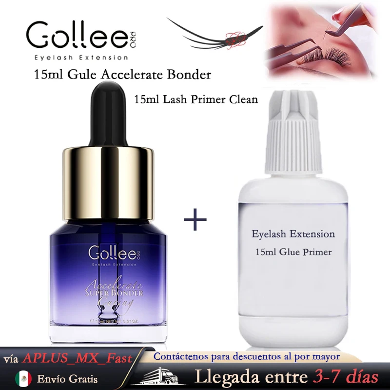 Gollee Lash Bonder and Primer 15ml Deep Cleaner Pre-treatment Primer Fixing Agent Help Adhesive Aloe Allergy Prevention Glue