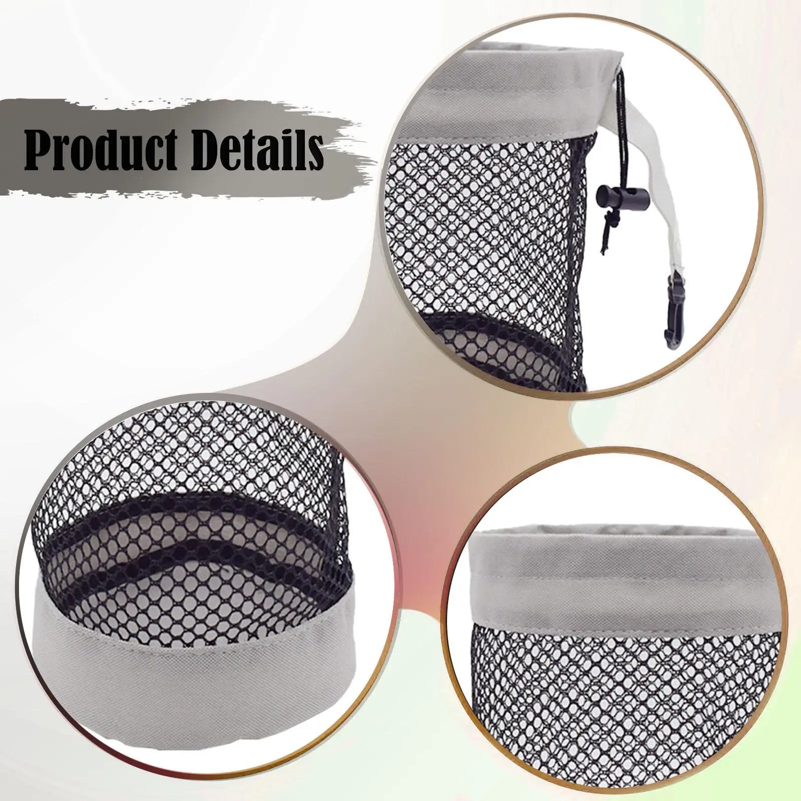 Golf Ball Storage Mesh Bag Oxford Lightweight Drawstring Closure Organizer Golf Sport Accessories for Clubs and Gym