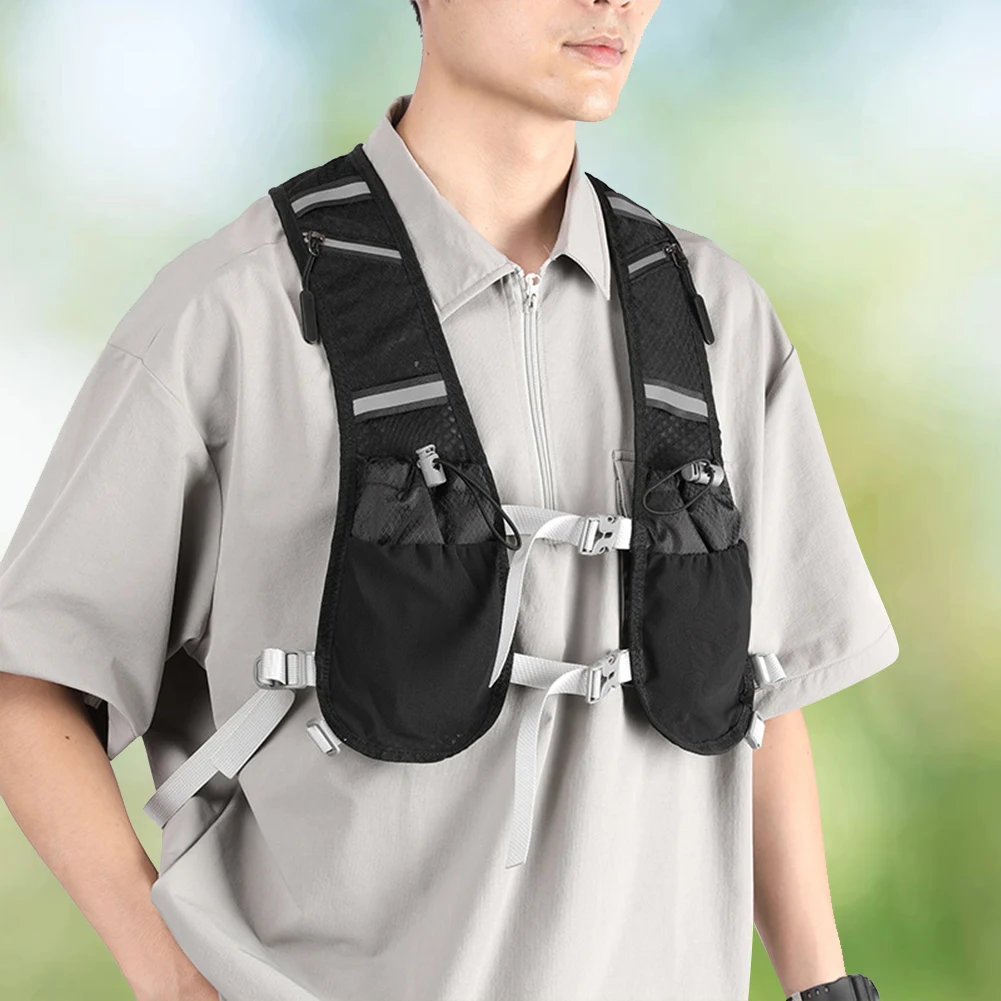 Hydration Running Vest Reflective Hydration Vest Hiking Vest Pack Lightweight Cycling Backpack for Trail Running Marathons