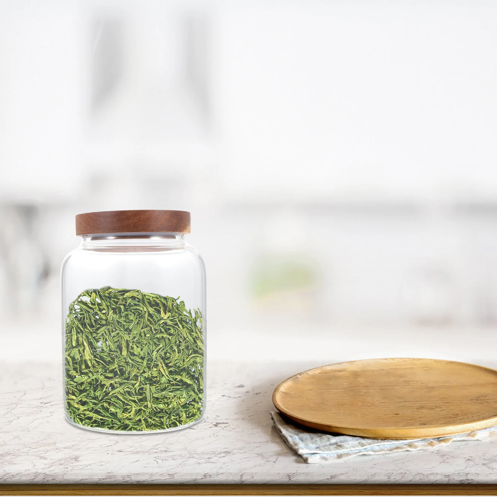 

Glass Storage Sealed Canisters Food Containers Kitchen Food Glass Jar Tea Leaf Household Storage Solution