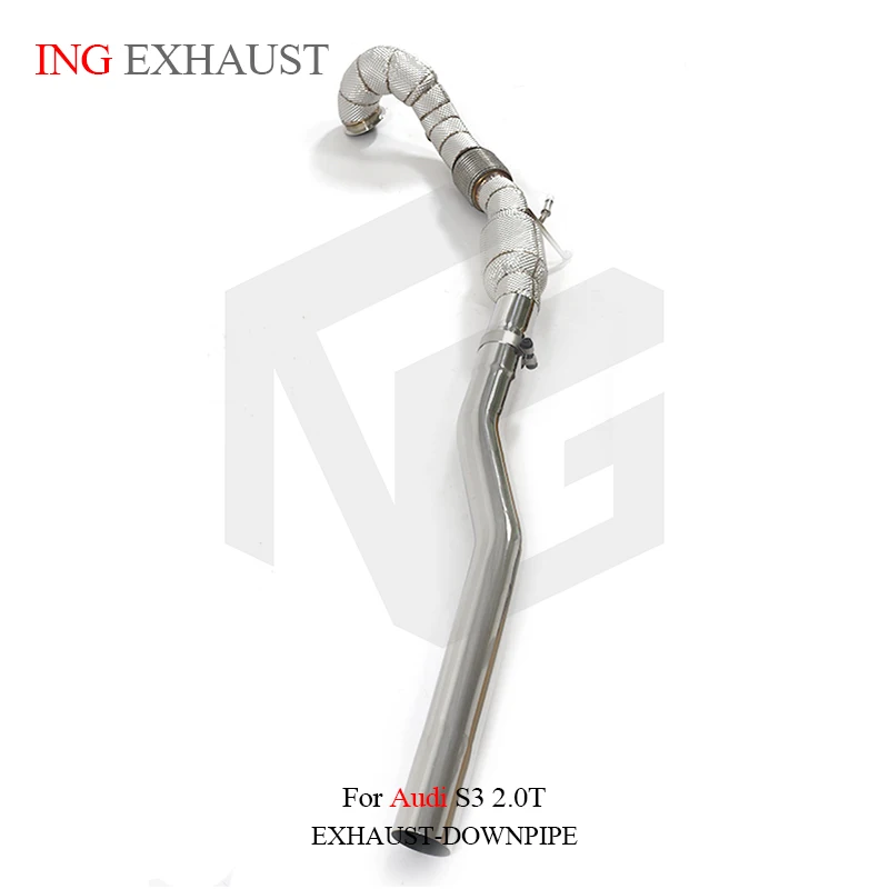 ING Stainless Steel Catalytic Downpipe for Audi S3 8VS 2.0T MK7 With Heat Shield Insulations Auto Performance exhaust Accessorie