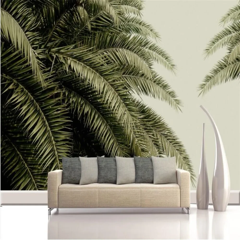 

Фотообои с цветными тропическими растениями на заказ для стен, гостиной, спальни, домашнего декора, художественные обои, 3D-обои.