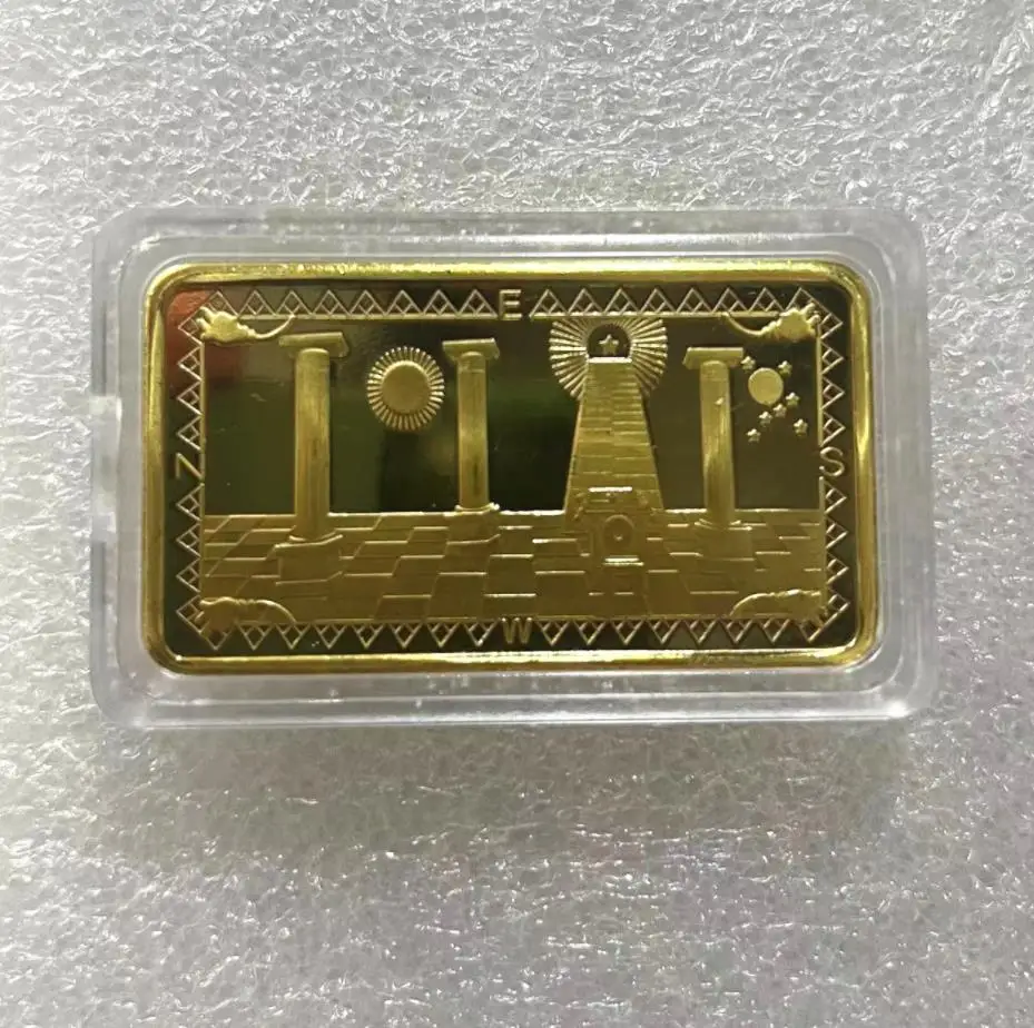 Free and Accepted Masons Gold Bar Masonic Symbol Token Gold Bullion Bar Collectibles Coin.cx