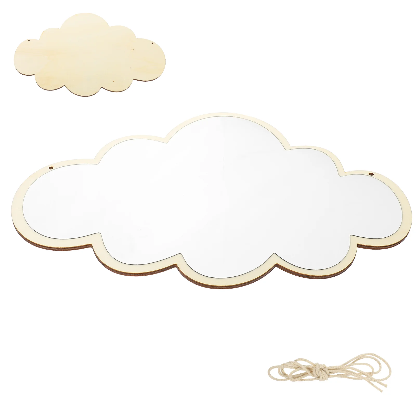 Children's Room Wall Hanging Decorative Mirror Nordic Home Decoration Wavy Cloud Vintage Wall-mounted Hairdressing Bathroom