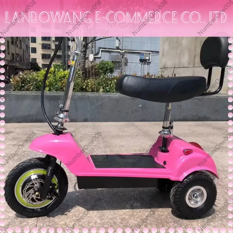 Mini Folding Electric Tricycle, 500W 36V Dolphin Style Lithium Battery Scooter for Elderly Women Commuter E-Bike view 2