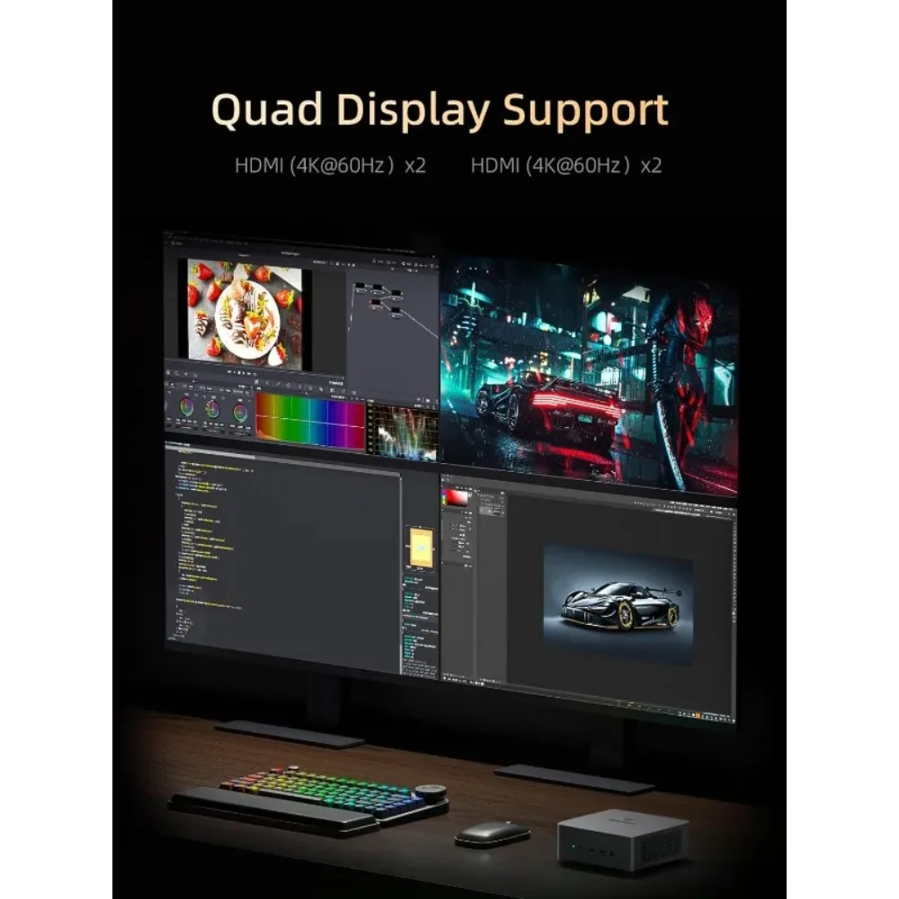 أجهزة الكمبيوتر وملحقاتها Mini PC AMD Ryzen 9 7940HS حتى 5.2 جيجا هرتز 32 جيجا بايت DDR5 1 تيرابايت SSD مع AMD Radeon 780M #6