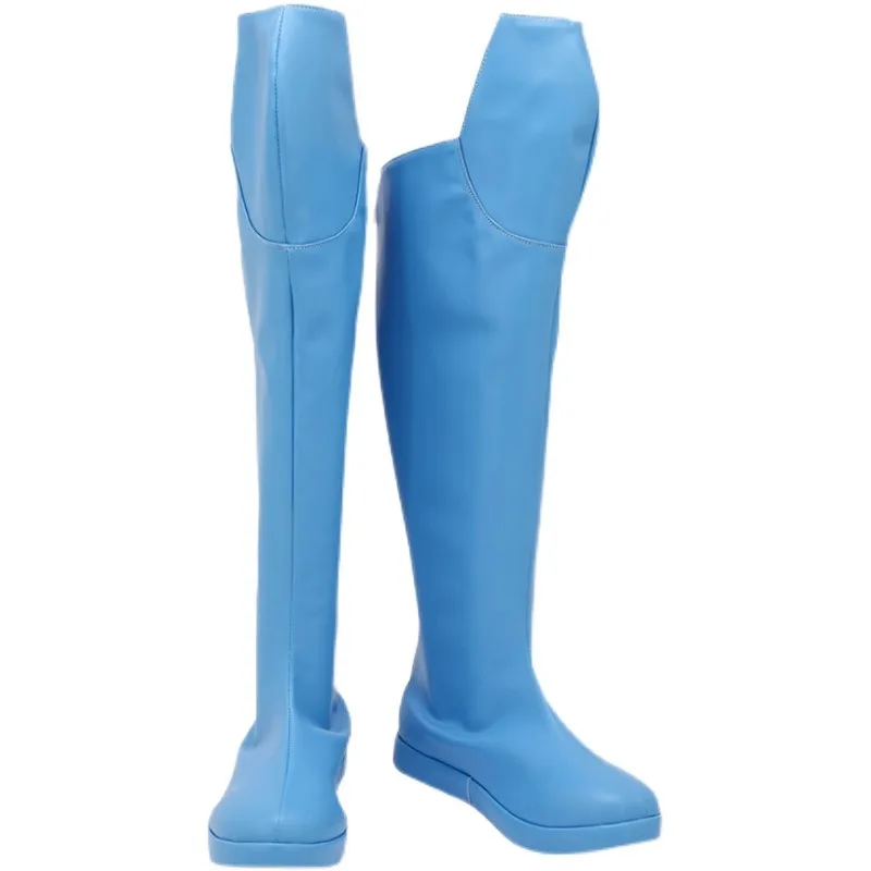 Mark Grayson Omni Man Cosplay Kostüm Schuhe Blau Handgefertigte Kunstlederstiefel