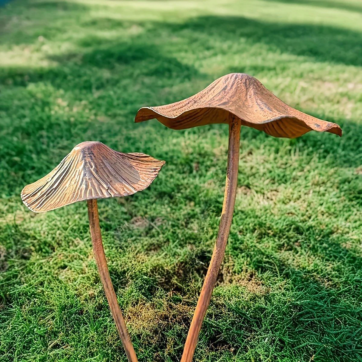 Metal Mushroom Simulation, Handmade Painting, Home, Courtyard, Garden Decoration