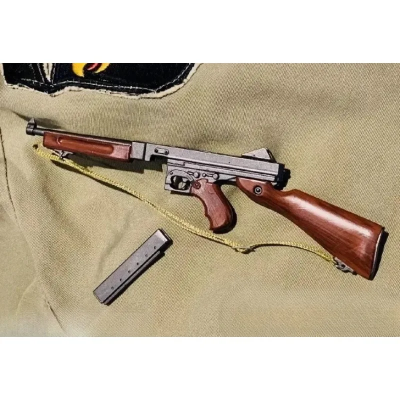 

1/6 Scale Toys M1A1 Short Mouth Submachine Gun Model Gift for 12 Inch Toy Figures Desktop Accessory